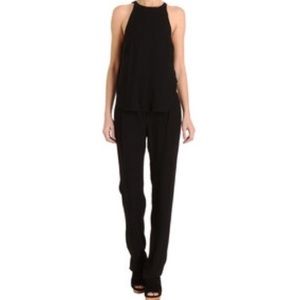A.L.C. JOANNA BLACK SPLIT OPEN BACK JUMPSUIT 4